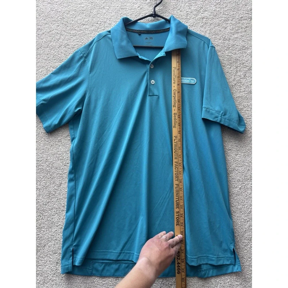 Adidas Golf Polo Shirt Mens Large Blue Short Sleeve Performance Golf‎ Preppy